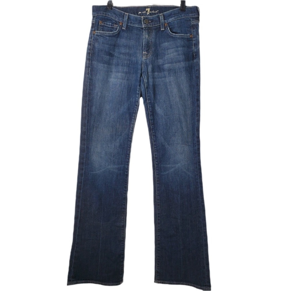 7 For All Mankind Bootcut Jeans Dark Wash Denim Womens Size 29 U075J080U-080U‎